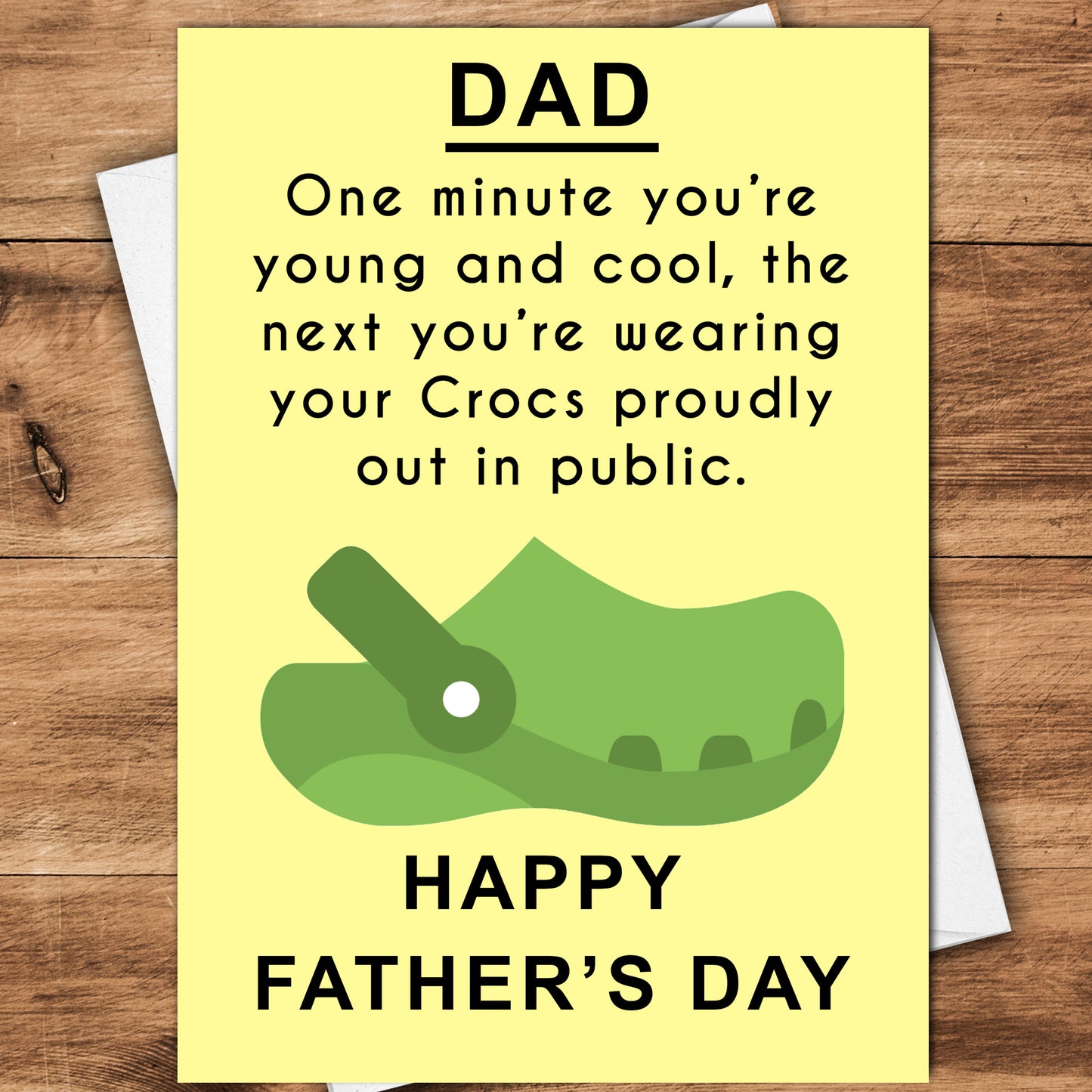 Funny Crocs Father's Day Card