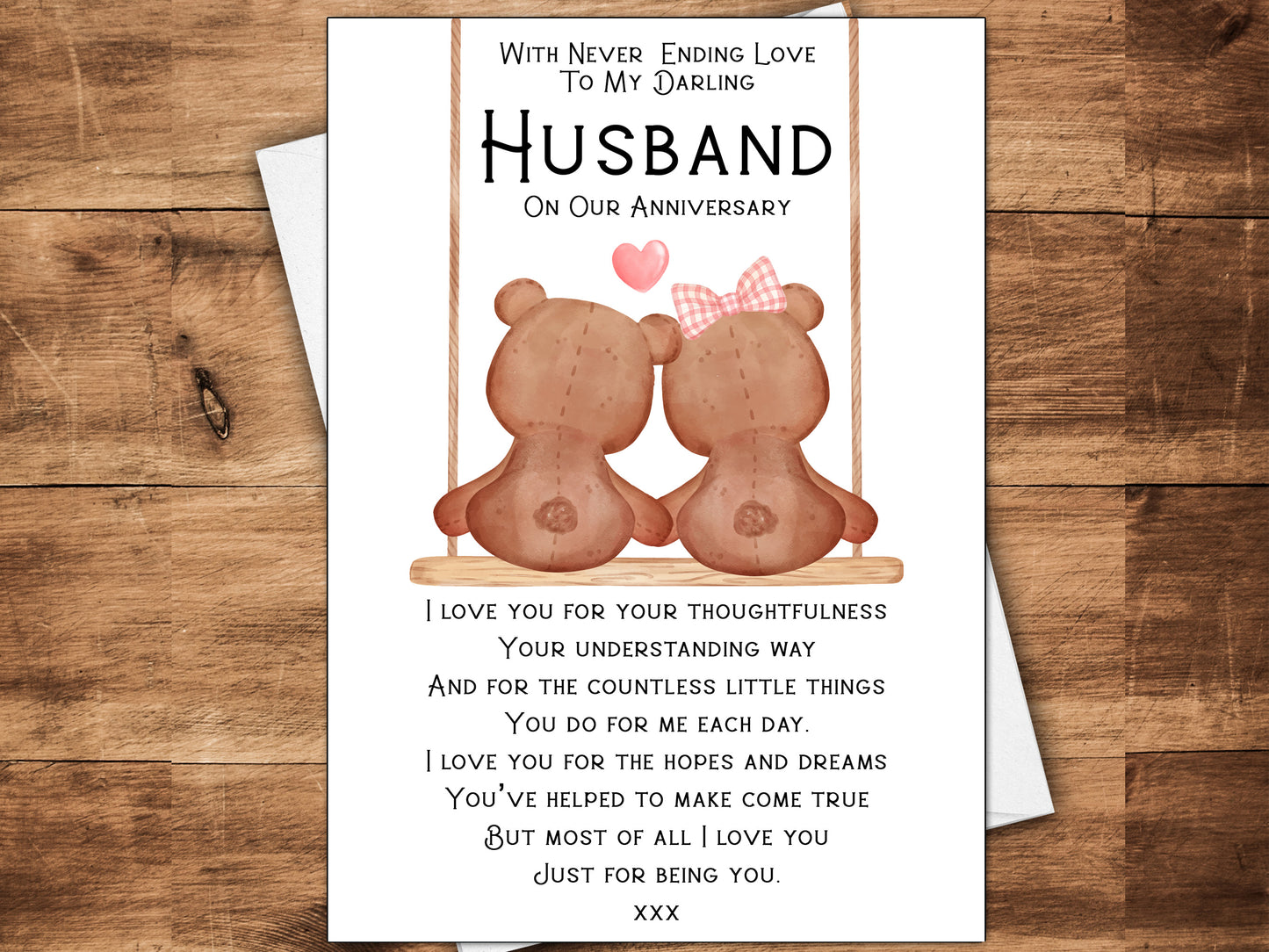 To My Darling Husband On Our Anniversary Cards
