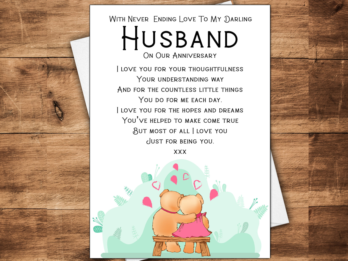 To My Darling Husband Wedding Anniversary Card