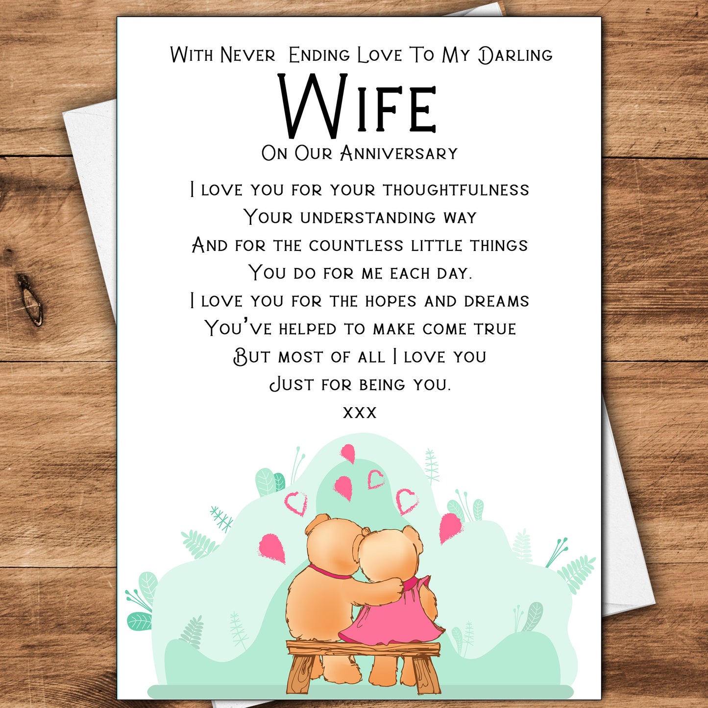 ﻿To My Darling Wife Wedding Anniversary Card