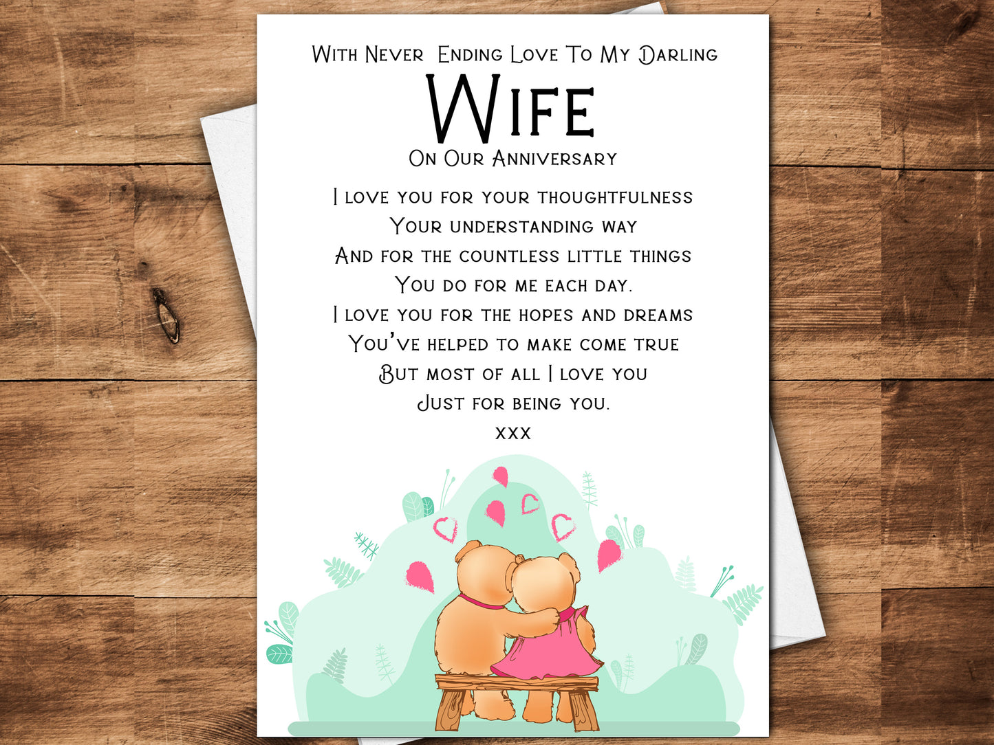 ﻿To My Darling Wife Wedding Anniversary Card