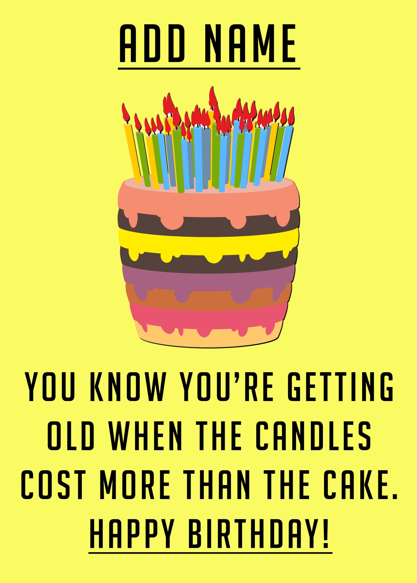 Getting Old Funny Birthday Card