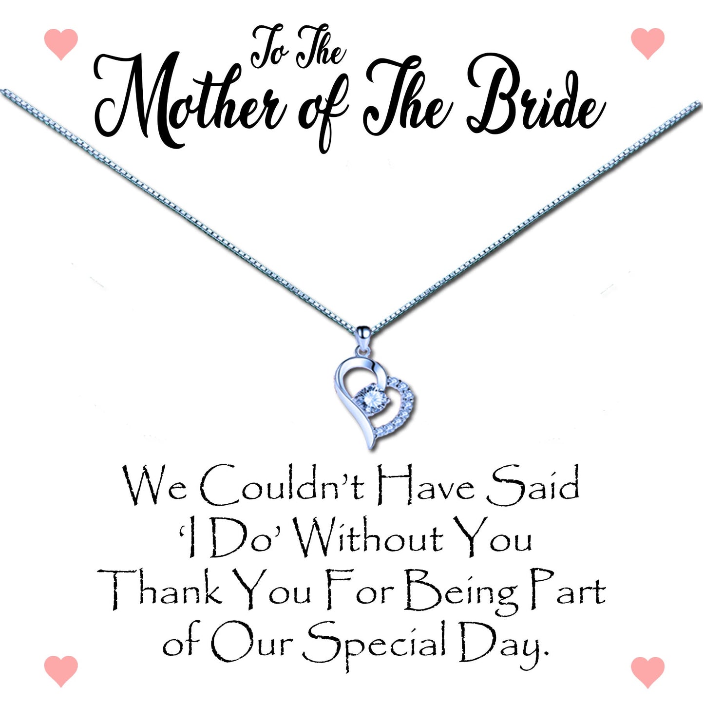 Mother of The Bride Thank You Necklaces