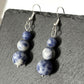 Blue Jasper Stone Hook Earrings