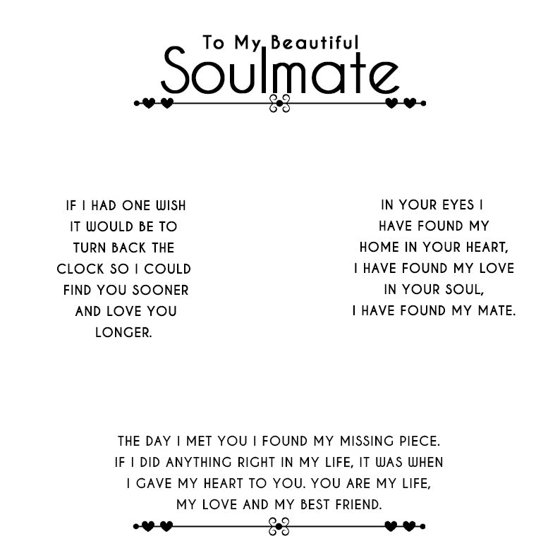 Soulmate If I Could Turn Back The Clock Message Necklaces