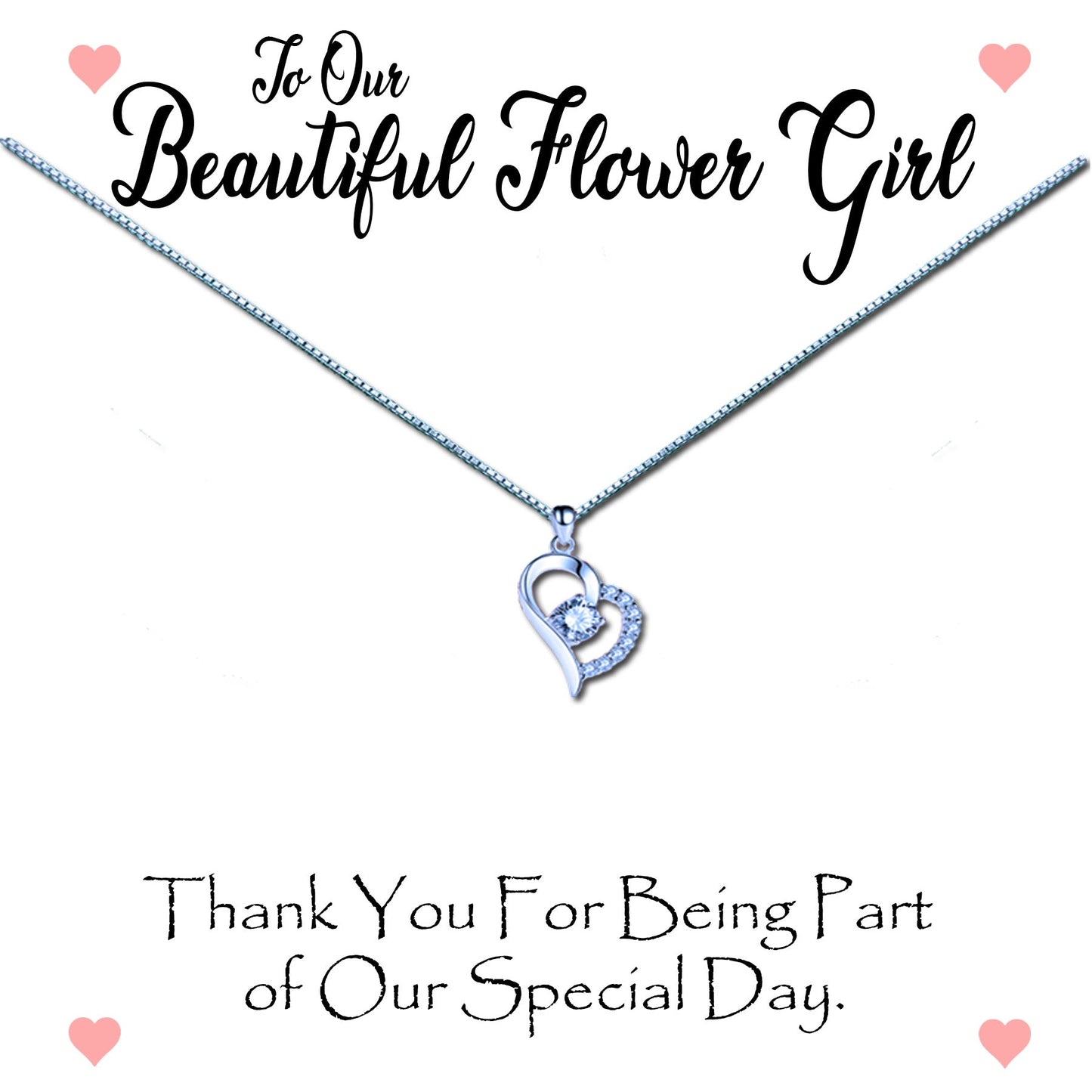 Thank you Our Beautiful Flower Girl Necklaces