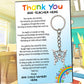 Thank You Teacher Personalised Message Cards & Butterfly Keyring
