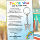 Thank You Teacher Personalised Message Cards & Butterfly Keyring