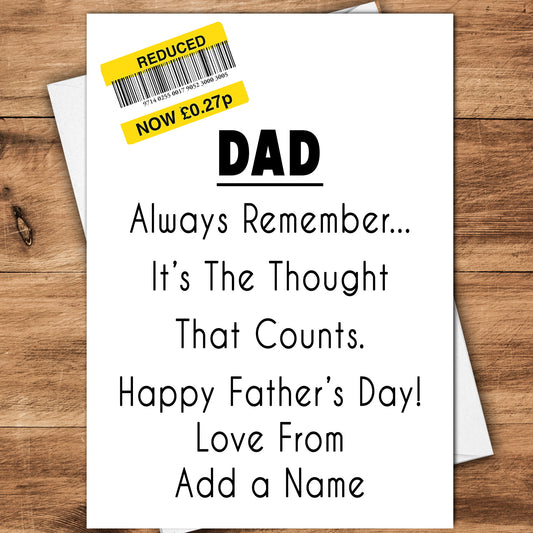 Cheap Father's Day Card