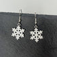 White Snowflake Earrings & Necklace