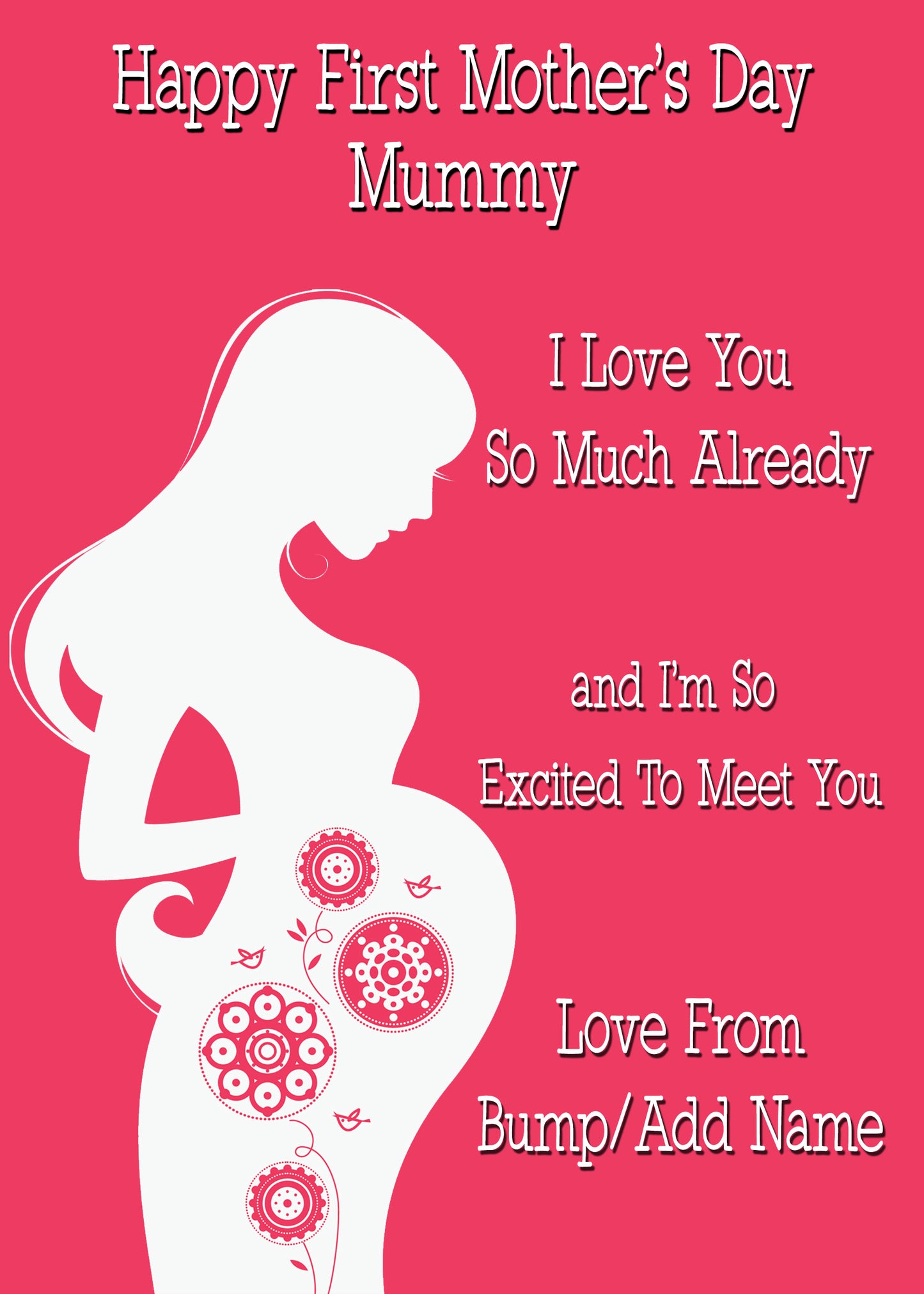 Happy First Mother's Day Pink Card
