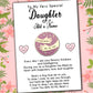 Daughter Pink Pocket Hug Badges & Personalised Message Cards