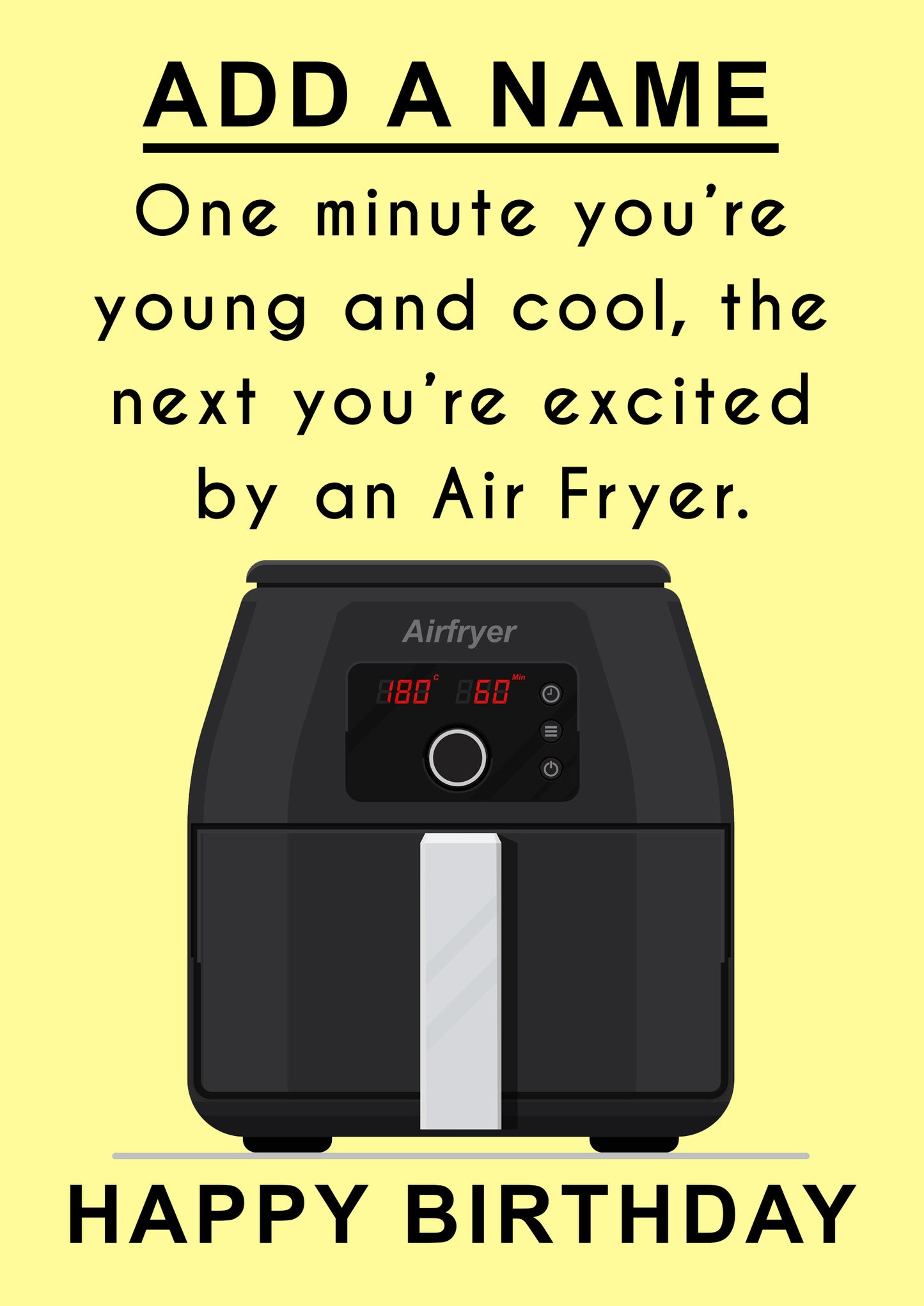 Air Fryer Personalised Birthday Card
