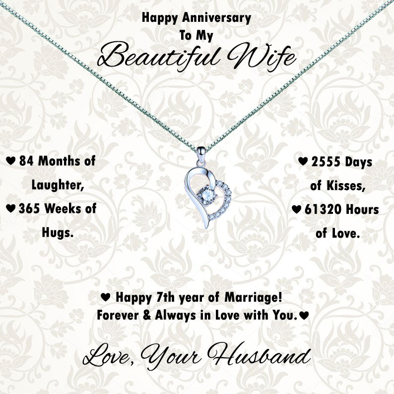 Months, Weeks, Days & Hours Message Necklaces - Wife
