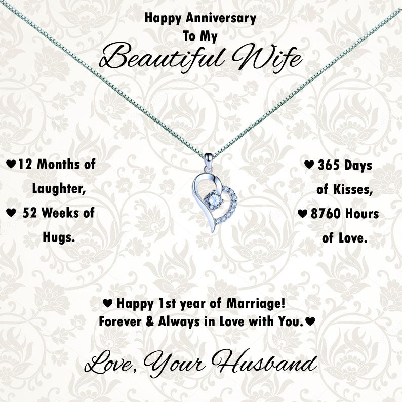 Months, Weeks, Days & Hours Message Necklaces - Wife