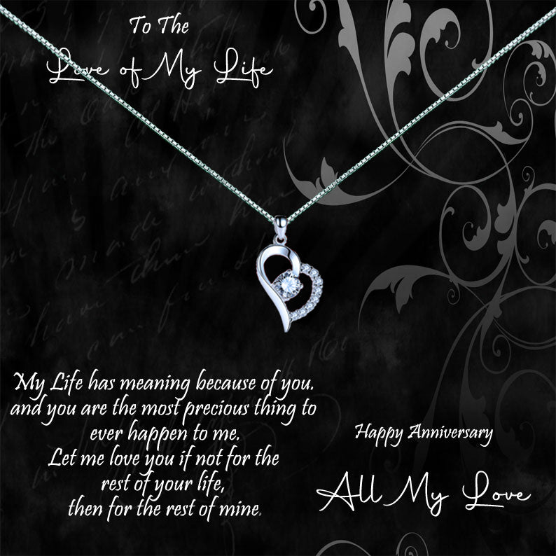 Love of My Life Vintage Swirl Message Necklaces