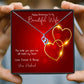 Beautiful Wife Red Gold Heart Message Necklaces