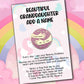Granddaughter Unicorn Pink Pocket Hug Badges & Personalised Message Cards