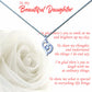 Beautiful Daughter - White Rose Message Necklace