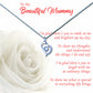 Beautiful Mother - White Rose Message Necklace