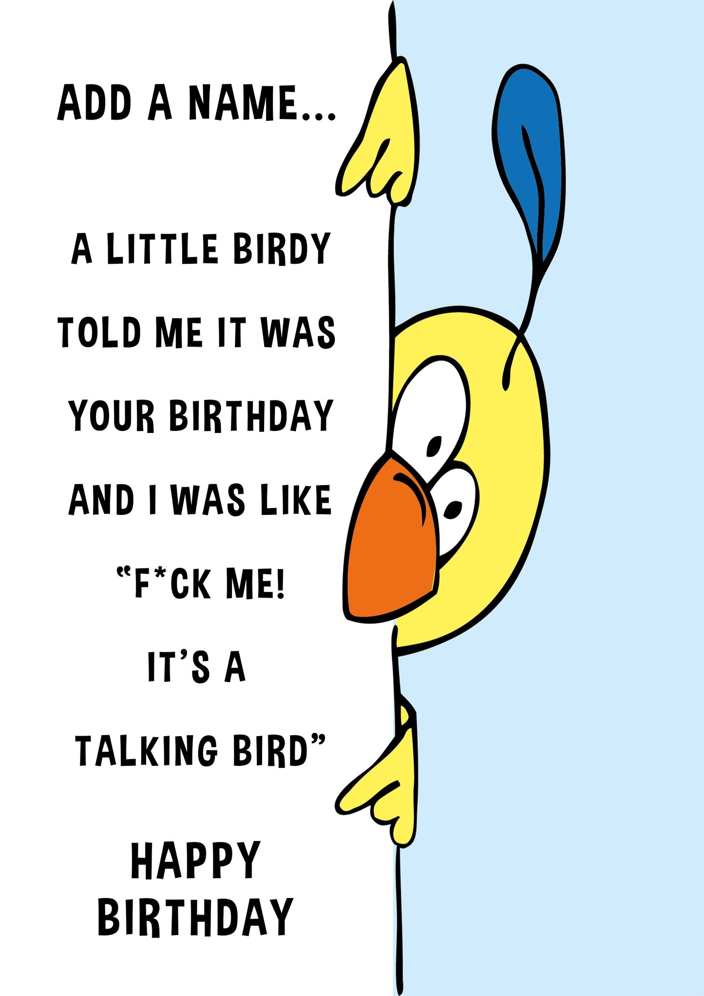 A Birdy Told Me Personalised Birthday Card