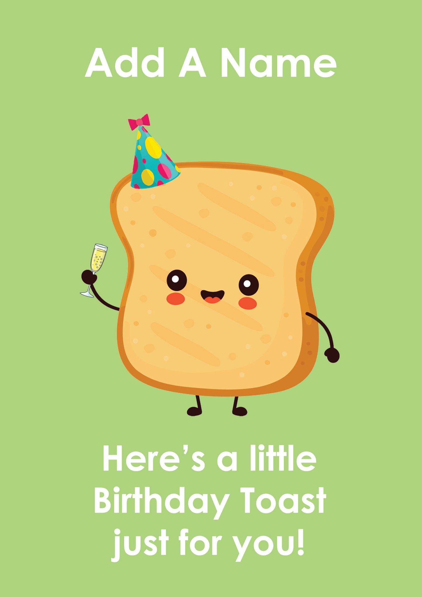 Personalised Birthday Toast Birthday Card