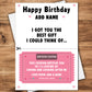 Personalised Funny Coupon Birthday Card