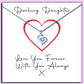 Darling Daughter Heart Message Necklaces