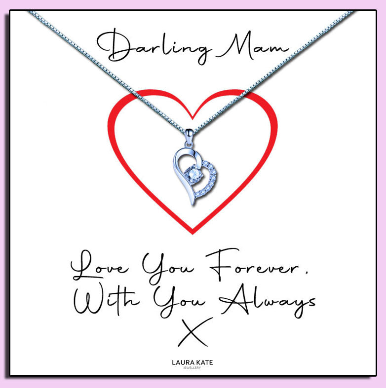 Darling Mother - Red Heart Message Necklace