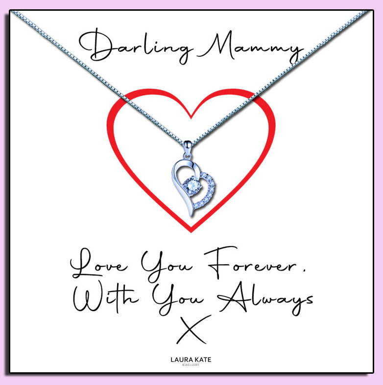 Darling Mother - Red Heart Message Necklace