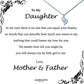 To My Beautiful Daughter Message Necklaces