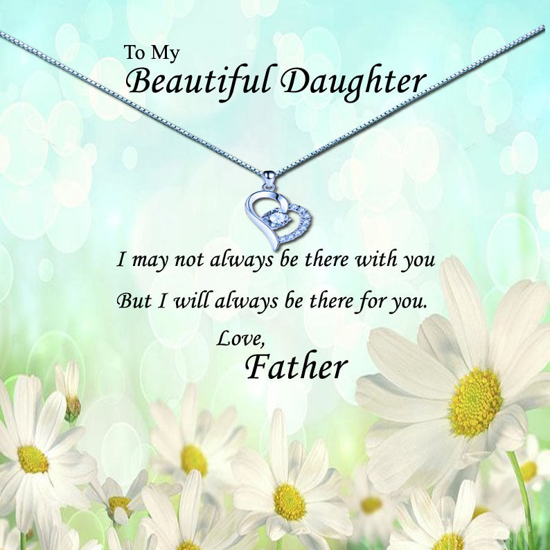 Beautiful Daughter Daisy Message Necklaces