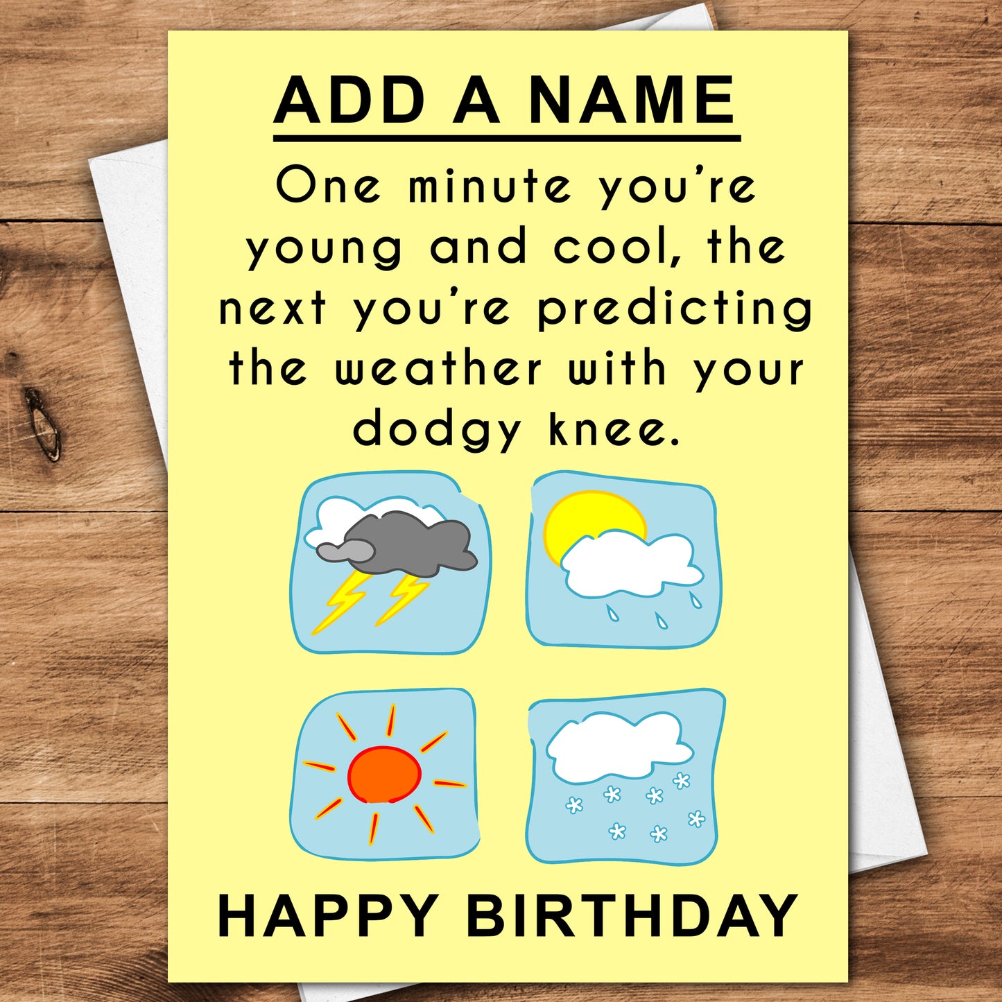 Predicting The Weather Funny Birthday Card