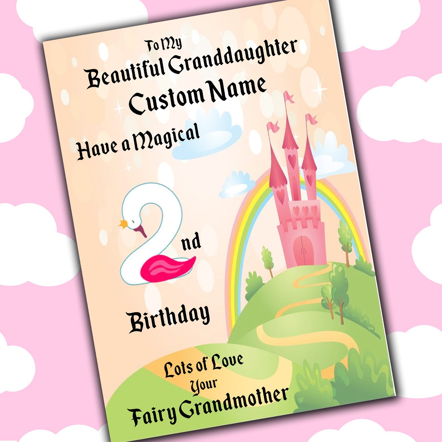 Personalised Fairy Tale Granddaughter Birthday Certificates