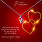 To My Fiancée - Gold Heart Message Necklaces