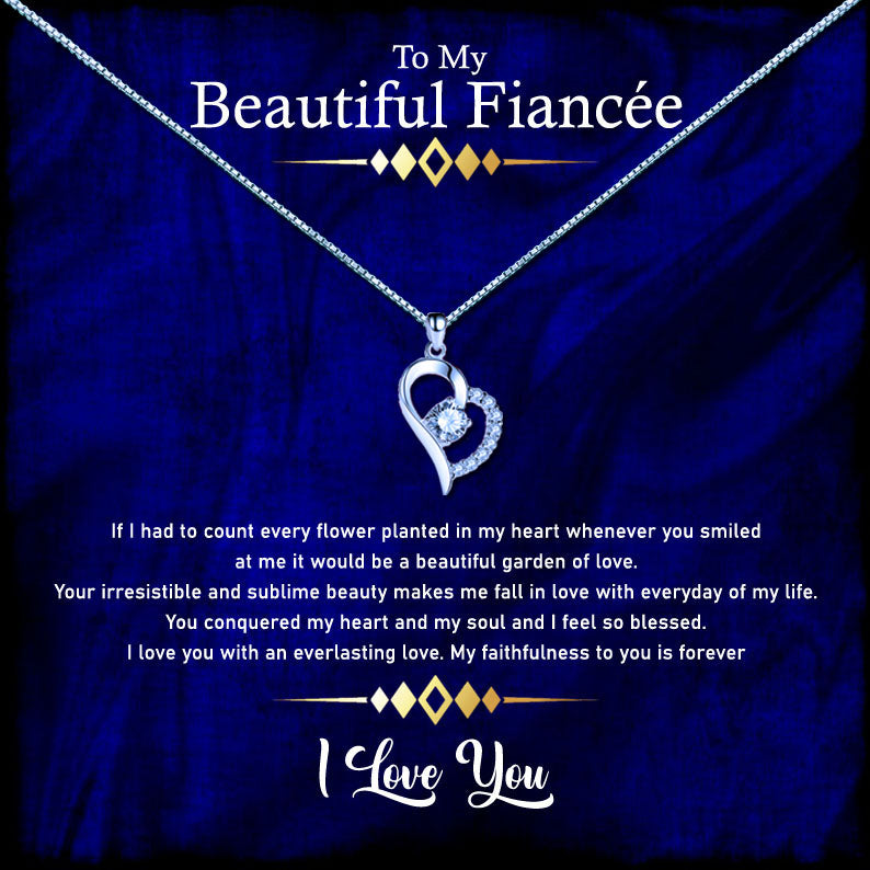 To My Beautiful Fiancée - Elegant Royal Blue Necklaces