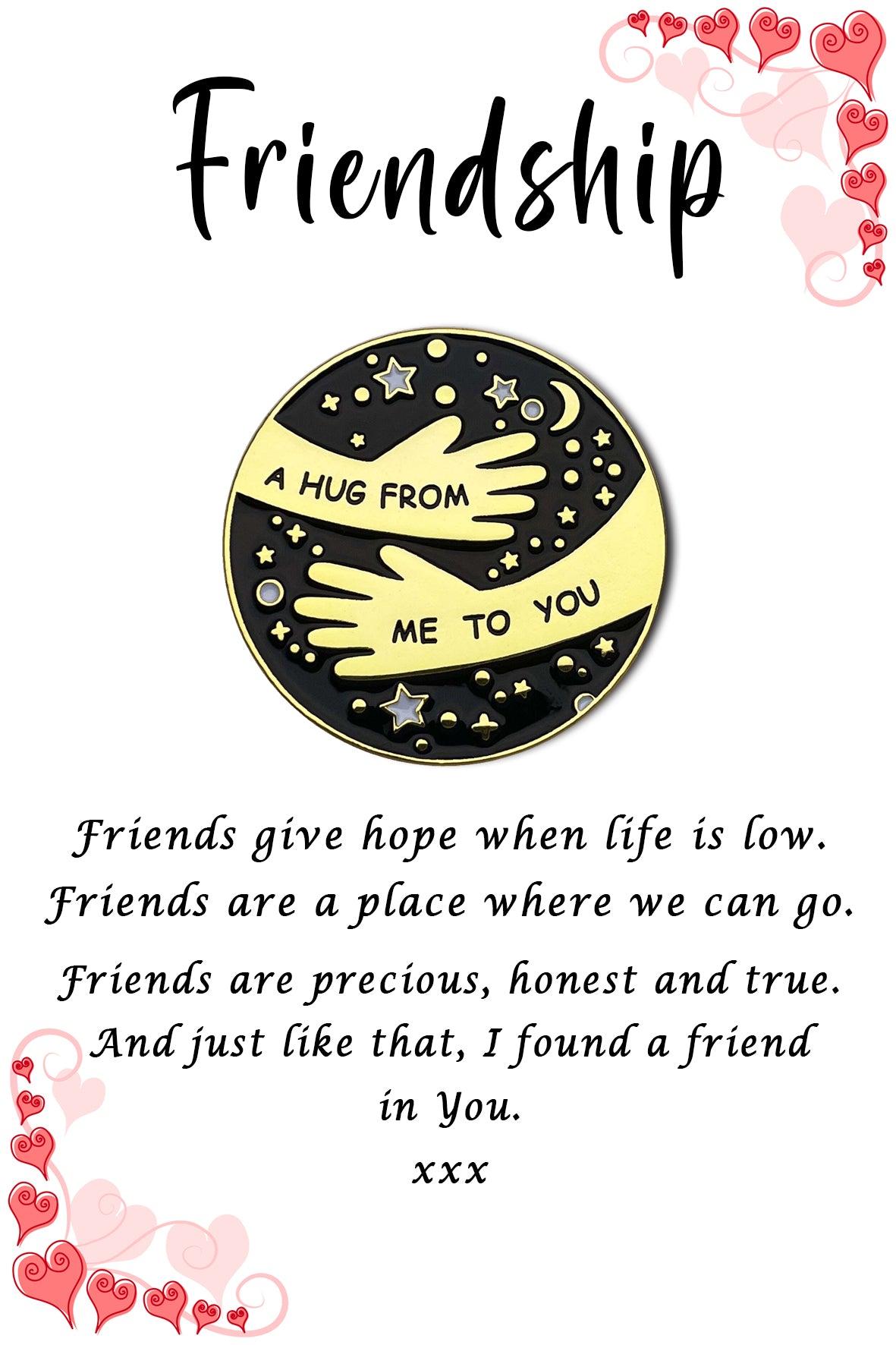 Friendship Hug Badges & Card