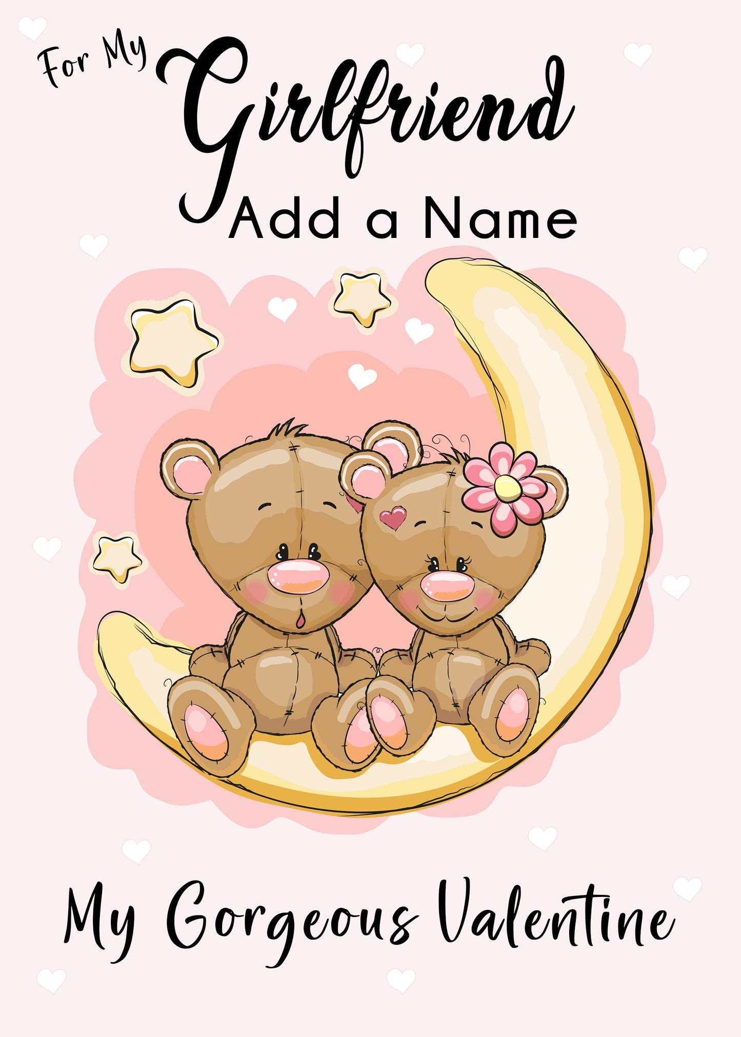 Personalised Girlfriend Love Bears Valentine's Day Cards