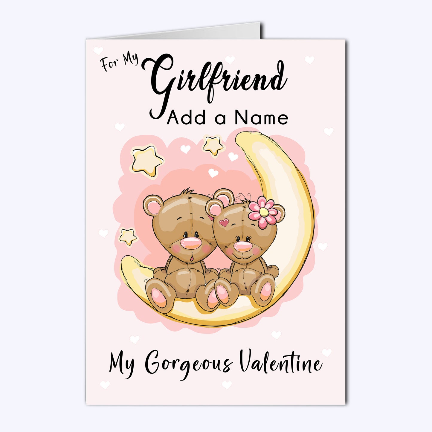 Personalised Girlfriend Love Bears Valentine's Day Cards