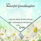 Beautiful Granddaughter - Daisy Field Message Necklace