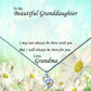 Beautiful Granddaughter - Daisy Field Message Necklace