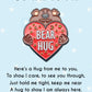 Grandson Bear Hug Pin Badges & Blue Star Message Cards