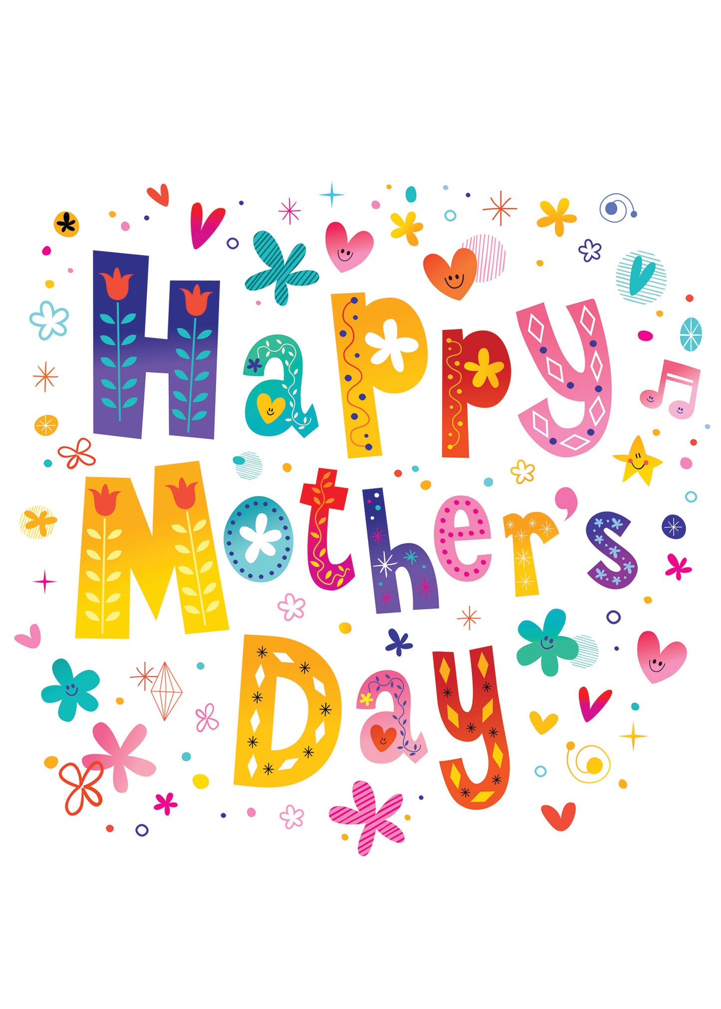 Colourful Happy Mother's Day Card