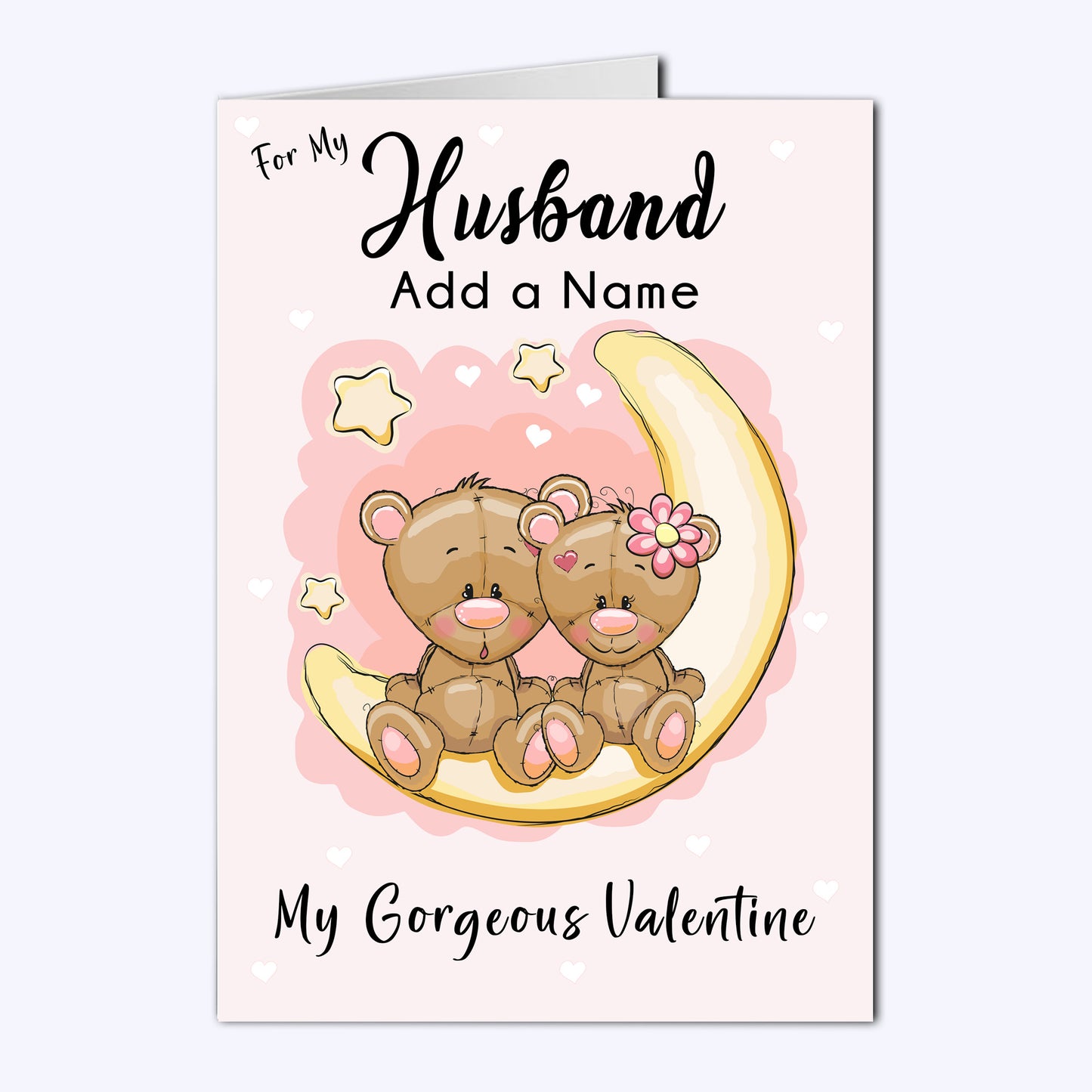 Personalised Husband Love Bears Valentine's Day Cards