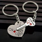 I Love You His & Hers Keyrings and Personalised Valentine Card