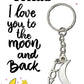 Love You To The Moon & Back Friendship Keyrings