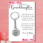 Beautiful Granddaughter Never Give Up Keyrings