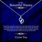 To My Beautiful Grandmother - Elegant Royal Blue Message Necklace