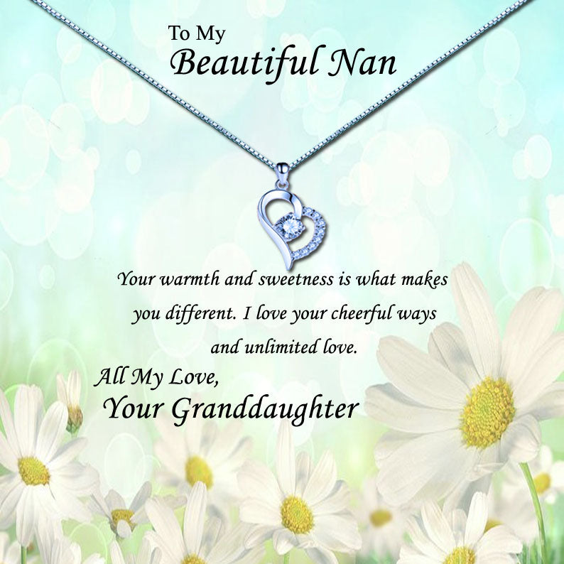 Beautiful Grandmother - Daisy Field Message Necklace