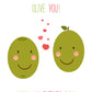 Olive You Personalised Valentine's Day Cards